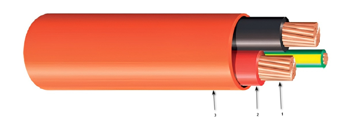 Cable-no-armado-revestido-de-PVC-con-aislamiento-XLPE-multinúcleo-de-1kV-(
